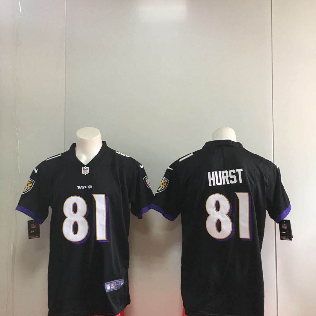 Men Baltimore Ravens #81 Hurst Black Nike Vapor Untouchable Limited Playe NFL Jerseys->baltimore ravens->NFL Jersey